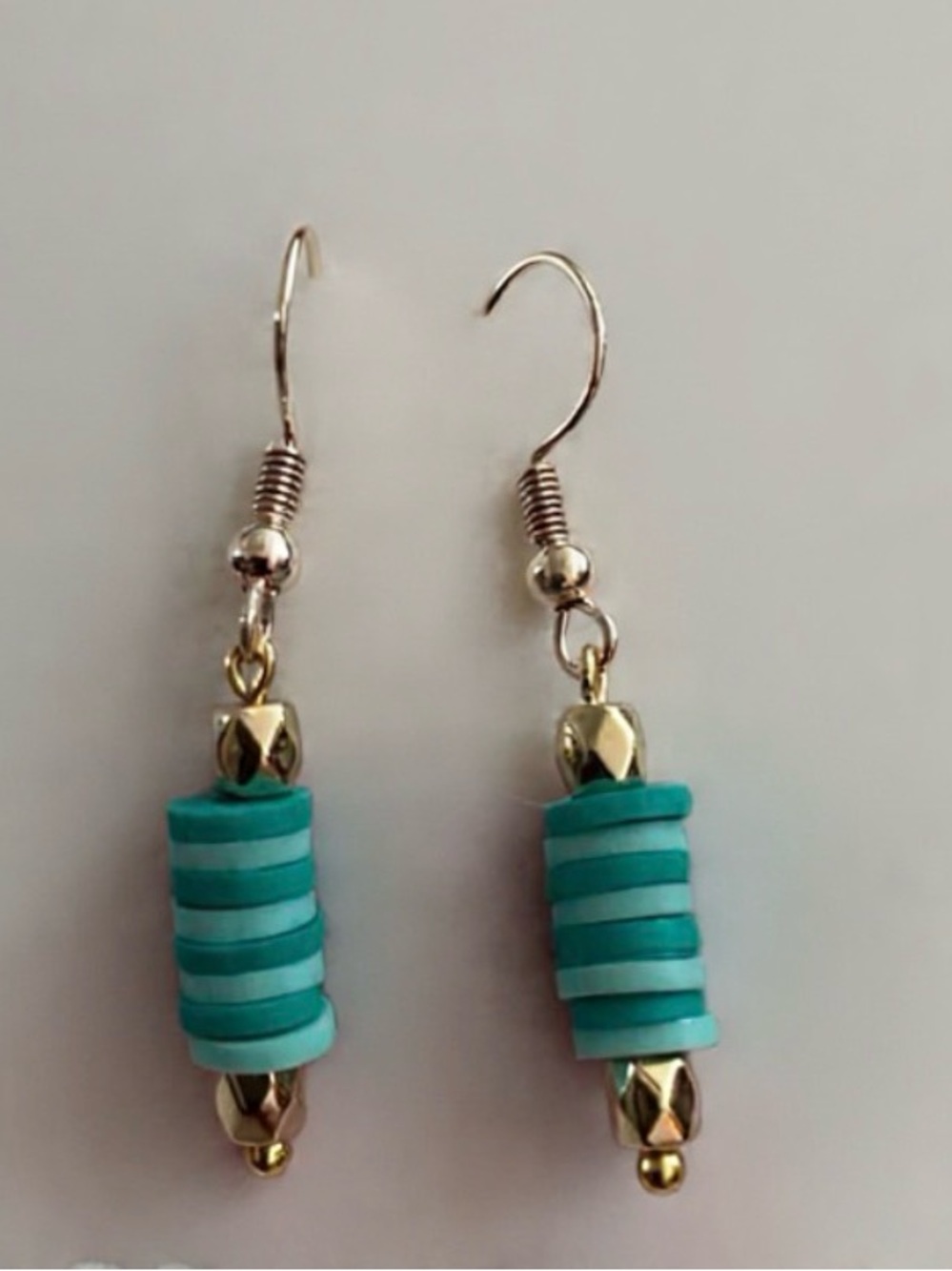 Turquoise Layered Disc Drop Earrings - Good Vibes Only 😎